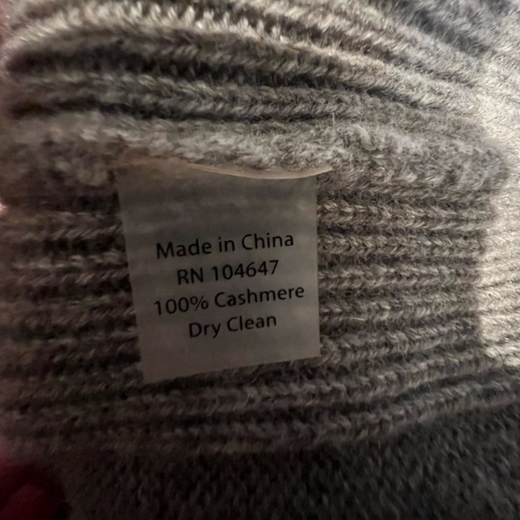 Kinross 100% Cashmere Grey Sweater Dress Turtleneck | Size Medium - Picture 3 of 5